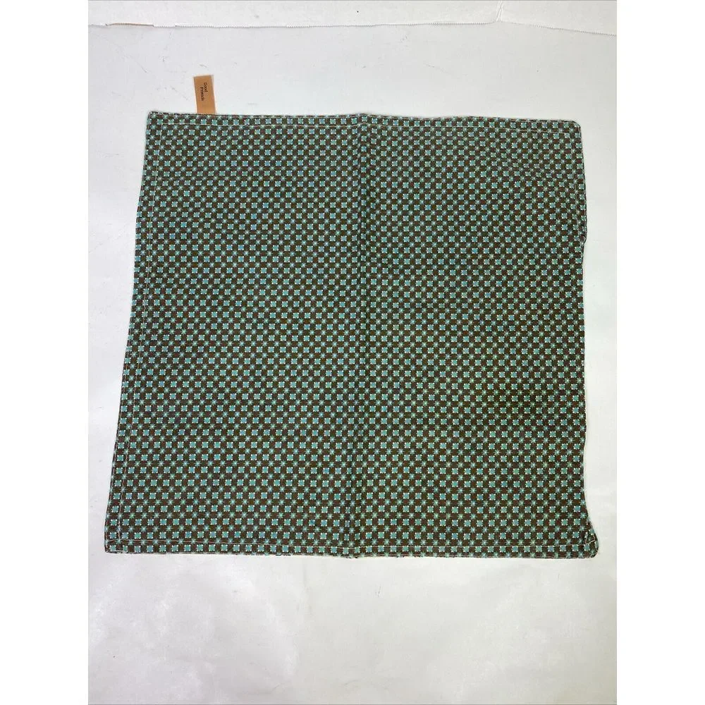 Great Finds Place Mats Good Friends 12 Placemats‎ White Green Paisley 17x16.5